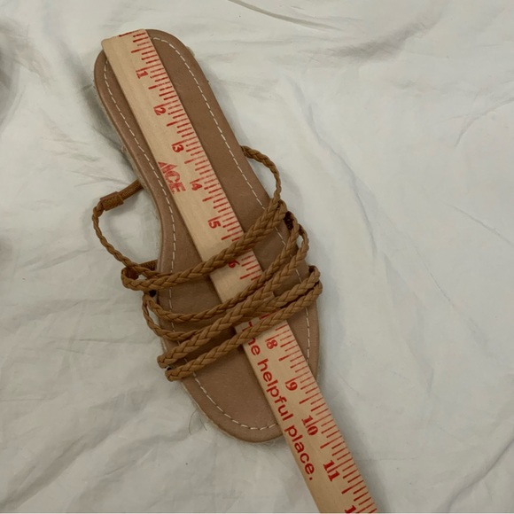 Madewell The Kathryn Espadrille Slide Sandal Braided Leather Tan Size 8.5 - Picture 12 of 13